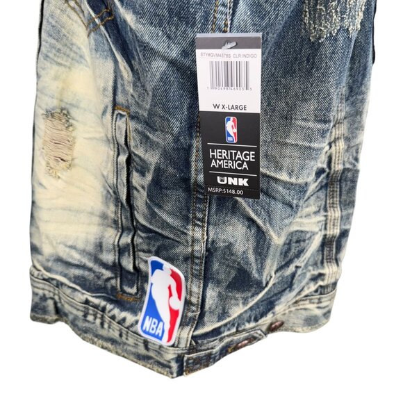 Cleveland Cavaliers UNK NBA Heritage America Denim Vest XL - Picture 8 of 16